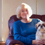 Live in dementia care-elderly lady with dog