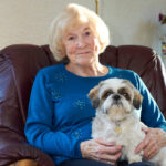 Palliative care-elderly lady with dog