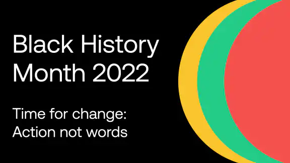 Banner to show awareness and support for Black History Month 2022