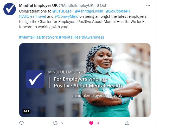 Ashridge Home Care - Mindful Employer