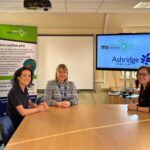 Stella Head of Fundraising MS Centre, Ashridge Carer Amy and Trudi Ashridge Founder