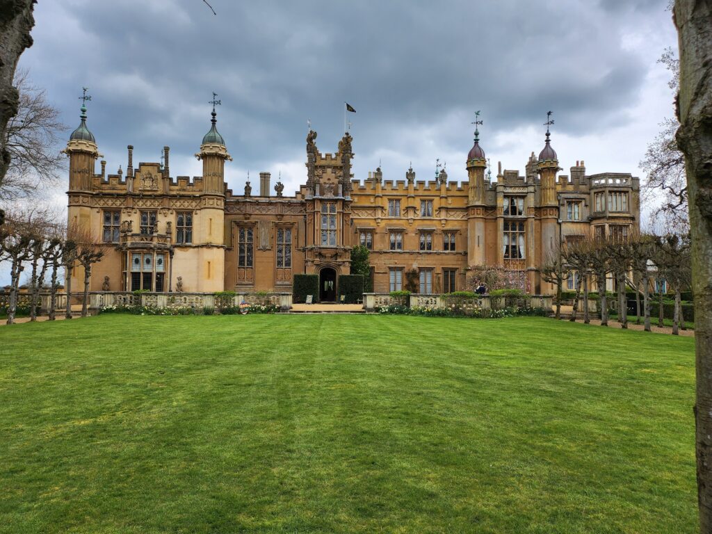 View of Knebworth House and gardens, near Stevenage, United Kingdom