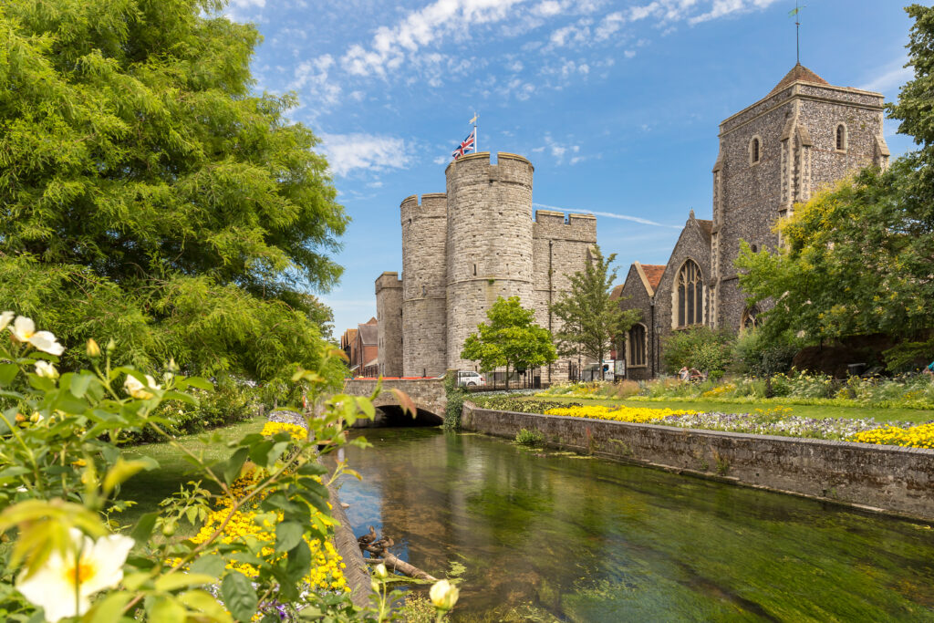 View of Canterbury in the summer, Kent, England