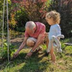 Parkinsons care at home - elderly man in garden