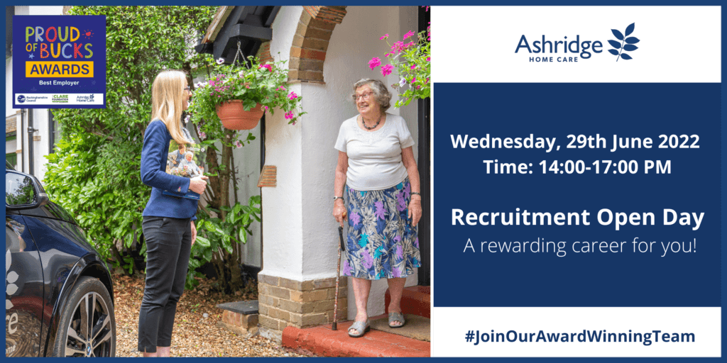 Recruitment Open Day - Rewarding Careers Guaranteed in Buckinghamshire! Ashridge Home Care