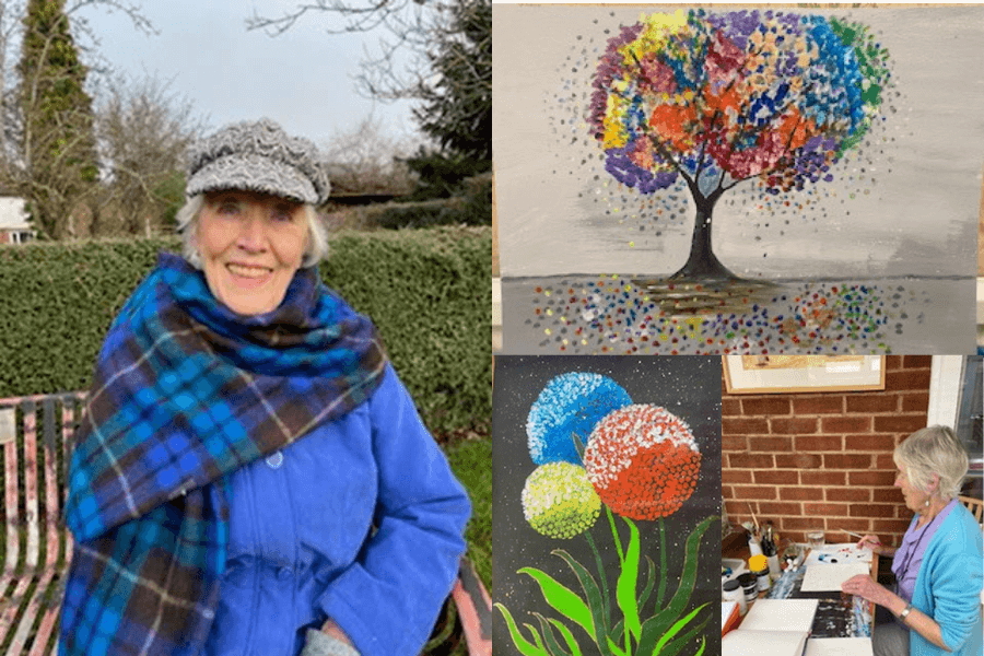 Jill’s live-in carer has inspired her to rediscover her passion for painting.