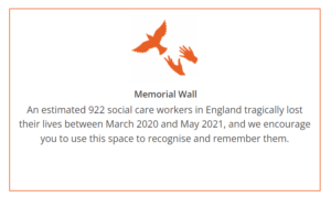 memorial wall remember social care 